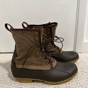 LL Bean Waxed Canvas Bean Boot Hunting Shoe Size 10